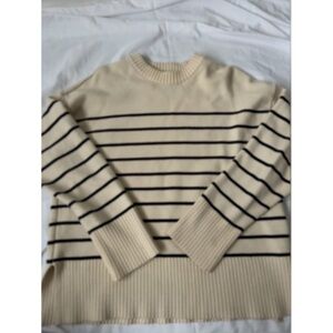 Zara Striped Cream Sweater